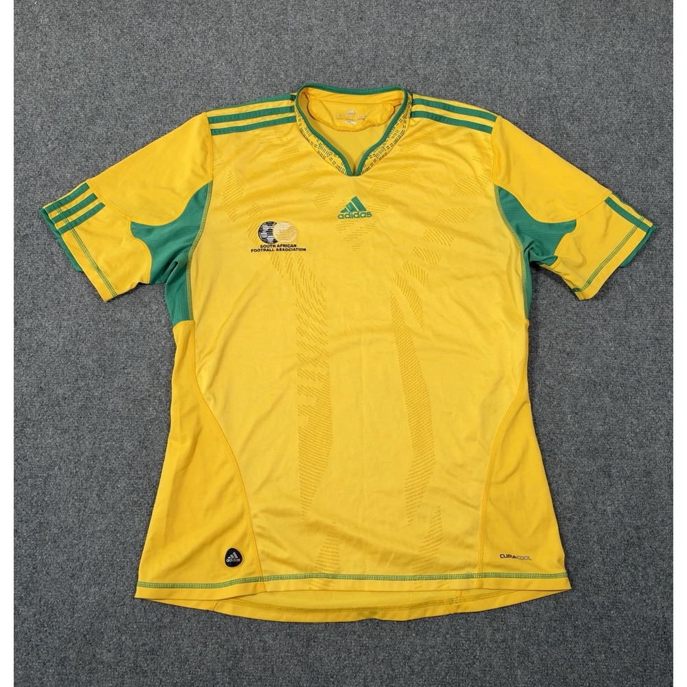 Adidas South Africa 2010 World Cup Home Soccer Jersey Yellow Mens Large Bafana